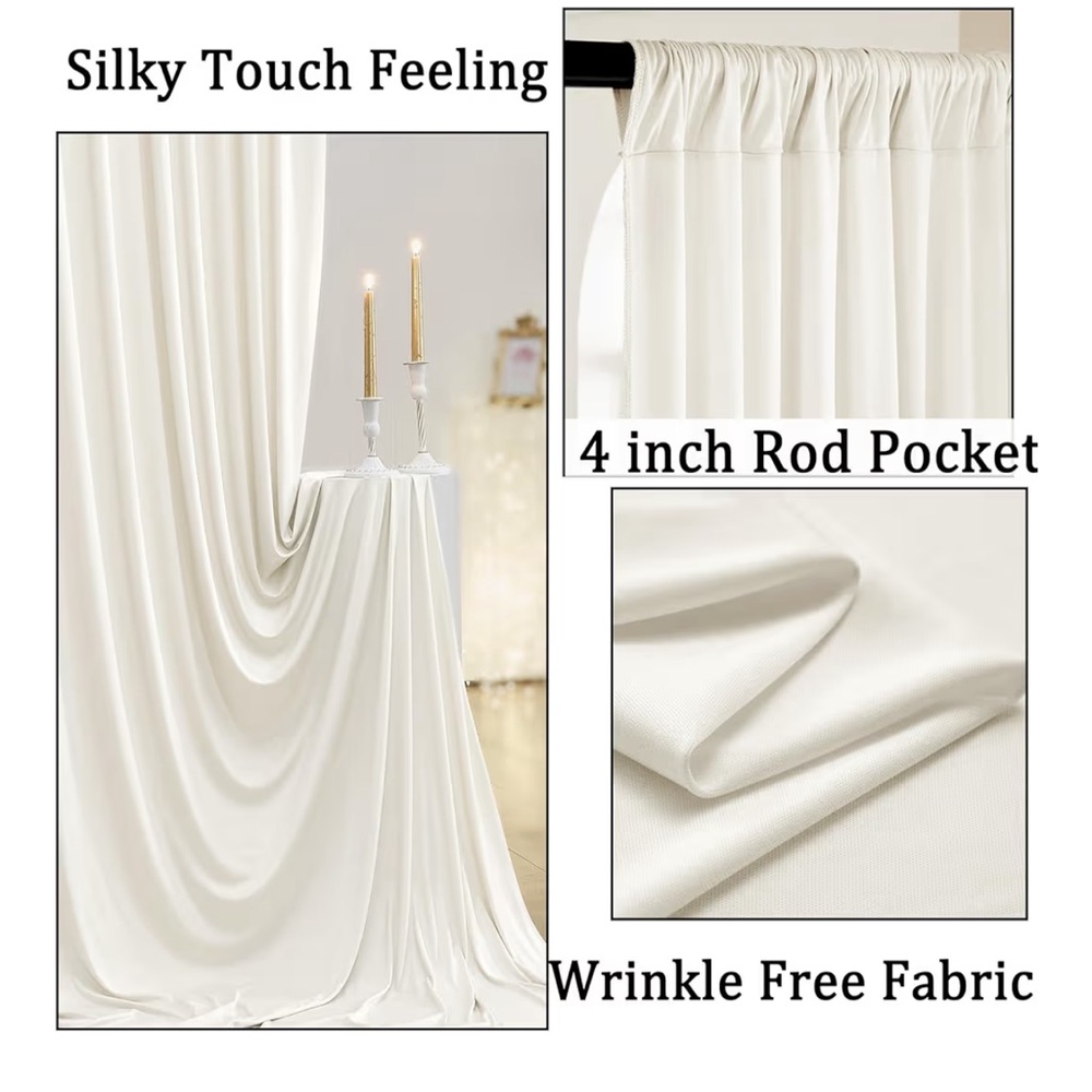 30ft x 10ft Ivory Backdrop - Picture 7 of 7